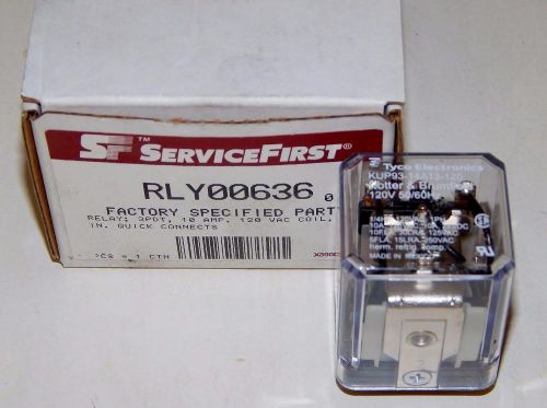 SERVICE FIRST RLY00636 RELAY NEW 3PDT, 10Amp, 120 Coil, 3/16&#034; Quick Conn, TRANE