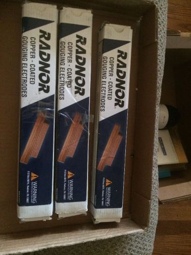 Radnor 5/32&#034; X 12&#034; Carbon Gouging Electrodes Lot Of 3 Boxes Of 50 (150)