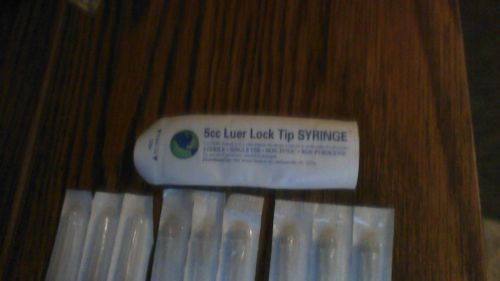 1 pcs sterile syringe 5cc 5ml luer lock tip,+ 10 b-d 27g 1/2 prec. glide needles for sale