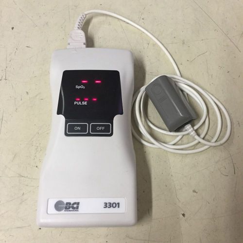 BCI Model 3301 Portable Heart Rate &amp; SpO2 Monitor Oximeter Reusable Finger Probe