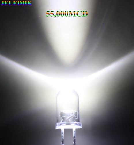 New Product 120PCS 5mm SuperBright White LED Lamp 55,000mcd BESTBUY