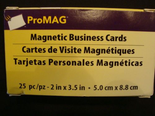 Pro Mag # 20025 Adhesive  Business Card Magnet 2&#034; x 3.5&#034; 25 Pcs.
