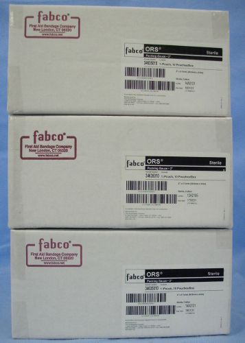 3 Cases /10ea FABCO ORS Packing Gauze #34635010