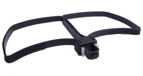 PACK OF 5- UZI Black Flex Cuffs Foldable Disposable Double Cuff Restraint