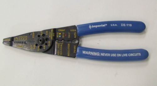 Imperial IE-110 5 in 1 Combo Stripper/Crimper/Cutter - Very Good Condition!