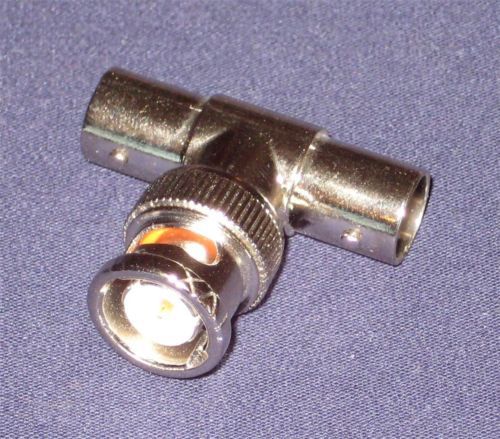 CONNECTOR BNC TEE ADAPTER JACK/ PLUG (coaxial) ( Qty 5 ) *** NEW ***