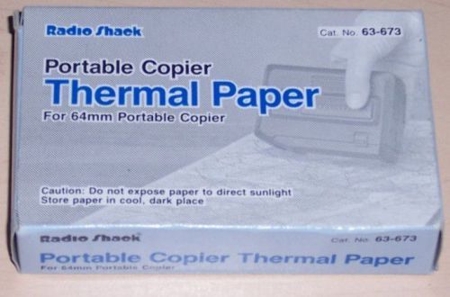 Radio Shack Portable Copier 63-673 Thermal Paper 64mm