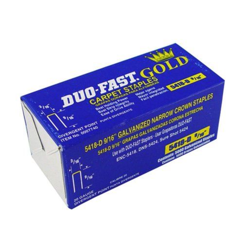 Duo-Fast 24-220 9/16-Inch Carpet Staples with Divergent Points, 5000-Pack