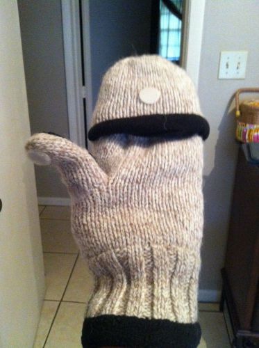 Heat Factory Fleece-Lined Ragg Wool Gloves with Fold Back Pocket for Heat Factor