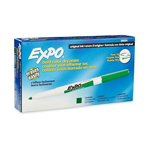 Expo Original Dry Erase Markers, Fine Point, 12-Pack, Green