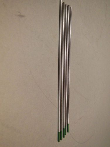 5 PCS of 3/32&#034;* 7&#034;,Green WC,Pure Tungsten Welding &amp; TIG Electrodes .