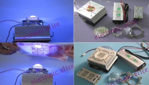 50W LED driver+50w UV 395nm chip led + heatsink+ Lens with Reflector Collimator