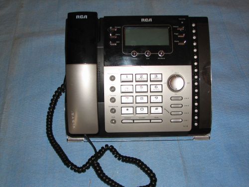 1 rca visys 25424re1-a 4-line expandable business office desk phone+charger! for sale