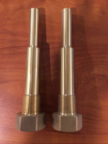 2 pcs. -  6&#034; brass thermowell equal to a trerice 3-4j2 - new for sale