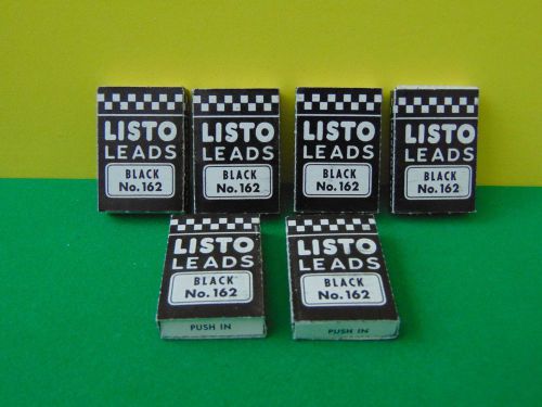 New LISTO Marking Leads Black 162 Total 6 boxes with 6 Leads each Made in USA