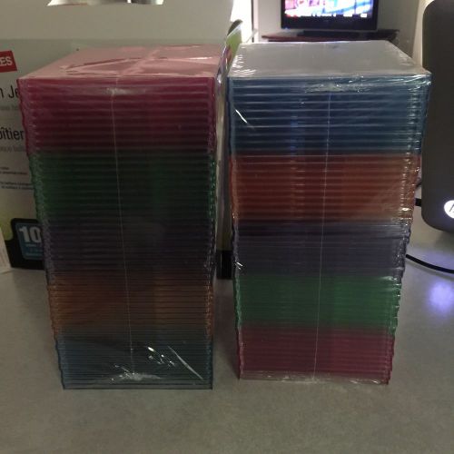 New Staples brand 100 Color Slim Jewel Cases