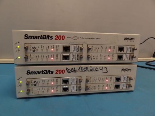 LOT 2X Spirent Smartbits SMB-200 Chassis w/ 4x ML-7710 Modules - Tested, Working