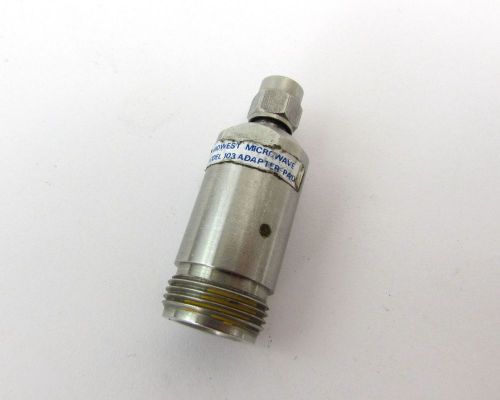 Midwest Microwave 103 Connector Adapter Type N/Female - SMA/Male