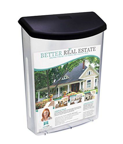 Source One Premium Large Outdoor Realtor Style Brochure Holder (S1-ODBH-BLK L...