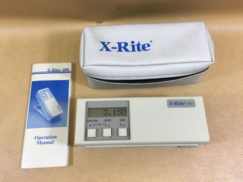 X-Rite 400 Reflection Densitometer w/ manual fresh batteries &amp; soft pouch