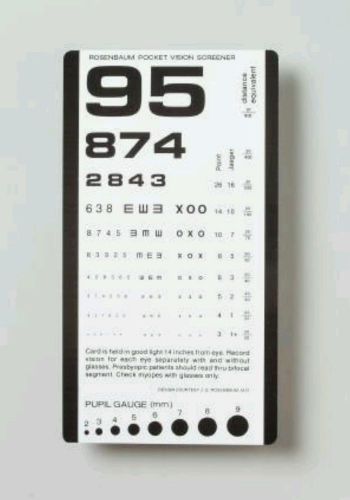 Medi-Pak 14&#034; Distance Pocket Eye Test Chart, 3.5&#034;x6.5&#034;