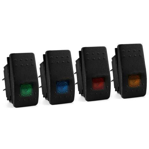 4color 4pin waterproof 12v 20a bar rocker toggle switch led light car boat ma448 for sale