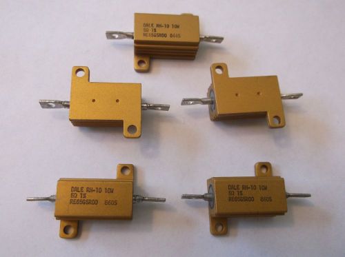 DALE RH10-5 ALUMINUM HOUSED WIREWOUND RESISTOR 10W 5ohm 1% * LOT OF 6