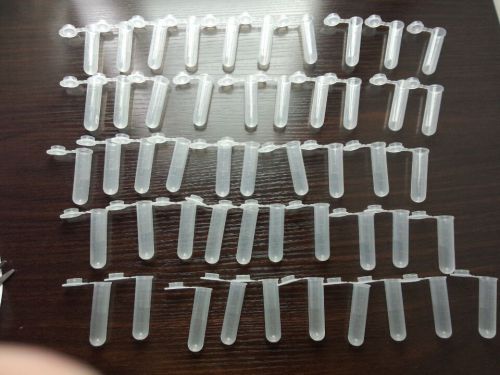 50 pieces 5ml capacity hard plastic tubes with flip caps