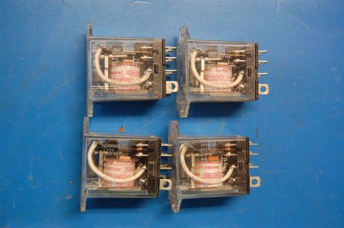 (4) OMRON RELAYS LY2F 220V 10A/12A 8 PIN
