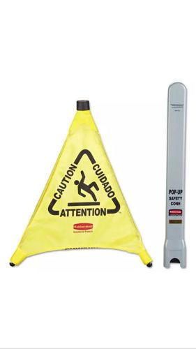 Rubbermaid Commercial Caution Safety Cone, 3-Sided, Fabric *New*