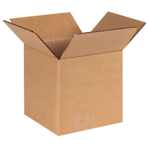 5 NEW 4x4x4 Cardboard Boxes - Corrugated Mailing Gift Shipping KRAFT Cartons