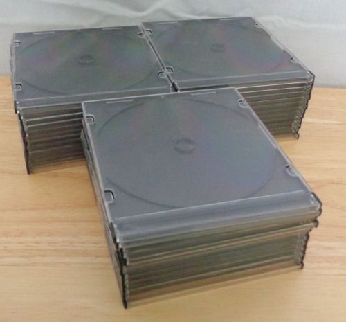 39 Slim Style Jewel Cases CD DVD Plastic Storage NEW Unused