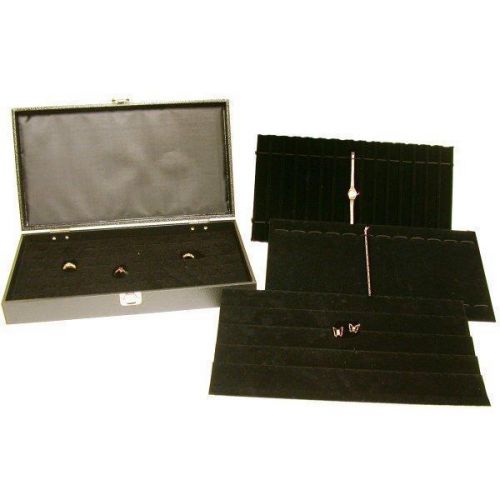 5 Earring Bracelet Ring Tray Travel Box Display Case