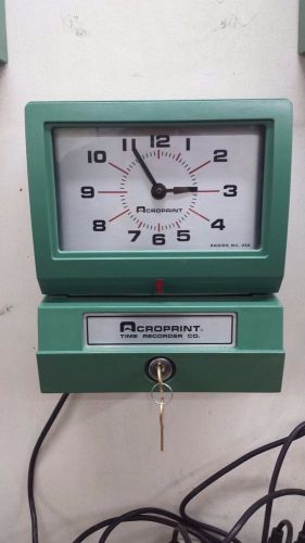 ACROPRINT 150NR4 PROFESSIONALLY RECONDITIONED AUTOMATIC PRINT TIME CLOCK BUNDLE