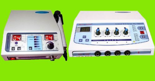 Combo electrical stimulator ultrasound therapy electrotherapy machine 2 qc&gt;8hgfj for sale
