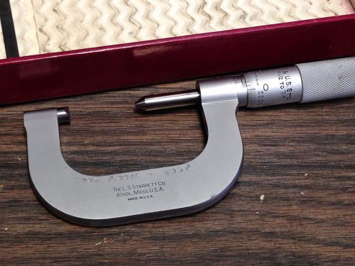 STARRETT NO 585 THREAD MICROMETER .001 &#034; 4 1/2 - 7 P