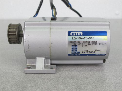 GTR LG-10M-25-S10 INDUCTION GEARED MOTOR 0.29A 63 RPM 1:25 RATIO