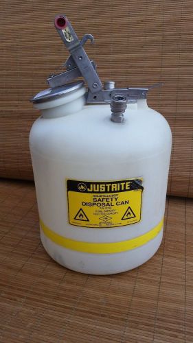 Justrite 12755 Polyethylene Safety Disposal 5 Gallon Can w/Quick Disconnect