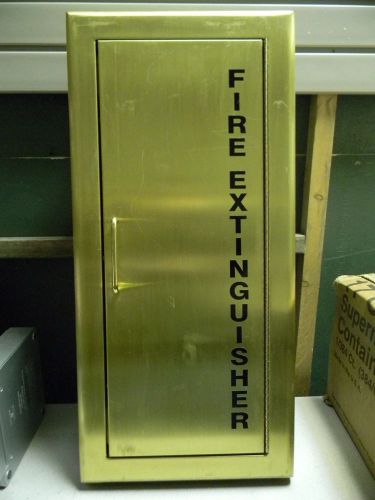 Larsen&#039;s Semi-Recessed Gold Fire Extinguisher Cabinet
