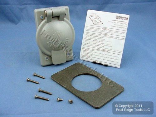 Leviton gray weather-resistant receptacle outlet cover 1.406&#034; wp1 for sale