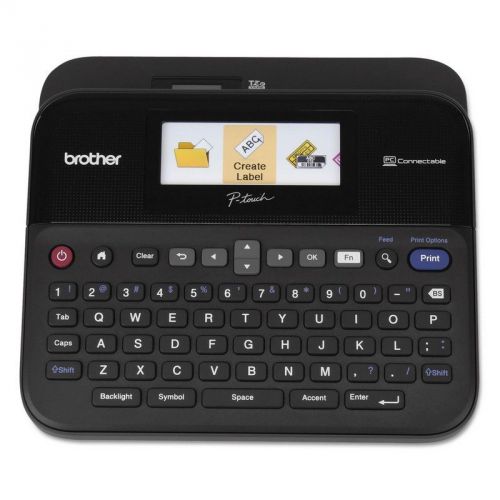 Brother PTD600 Pt-D600 Pc-Connectable Label Maker With Color Display- Black NEW
