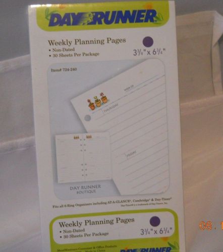 Dayrunner Weekly Planning Pages - Flower Pots - 3-3/4 x 6-3/4 in