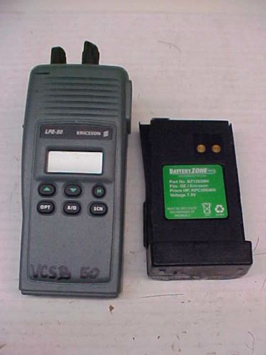 ge ericsson lpe50 lpe-50 portable radio krd103103/a252 r1a w/battery loc#a701