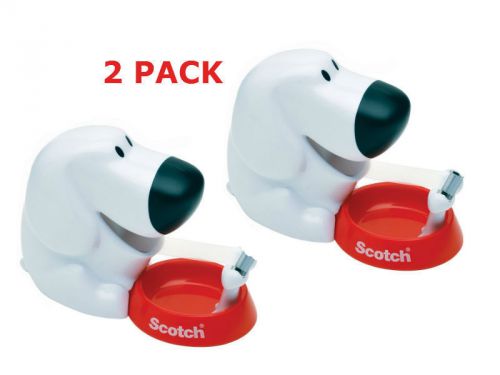 Scotch dog tape dispenser with magic tape (c31-dog) (2 pack) new for sale