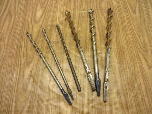 Lot of 6 Carpenter Drill Bits, USED, 1 by IRWIN, USA - CHEAP!
