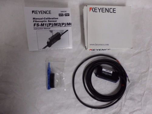 Keyence fs-m1p manual calibration fiberoptic sensor fiber amplifier pnp (d6) for sale