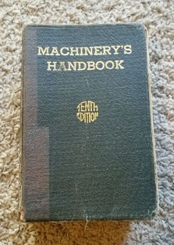 Machinery&#039;s Handbook, 1941, 10th Edition, Oberg &amp; Jones, Starrett Decimal BONUS!