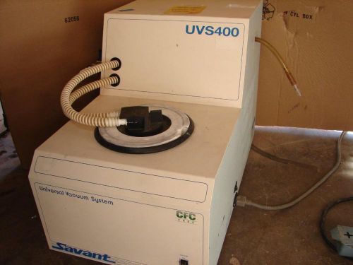 Savant UVS400 Universal Vacuum System Freezer Evacuated Holds Suction Cooling