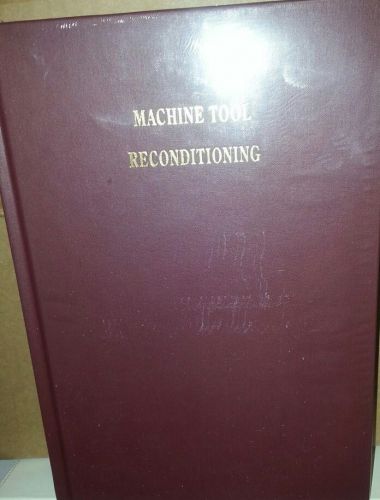 Machine tool reconditioning book for sale