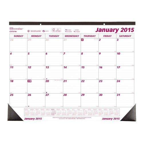 Brownline 22 X 17 Inches 2015 16-Month Desk Pad (C173116-15)